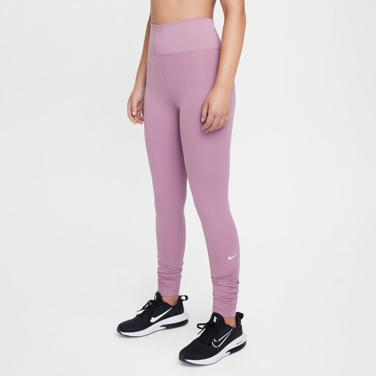 Dziewczęce legginsy z wysokim stanem Dri-FIT Nike One - Fiolet