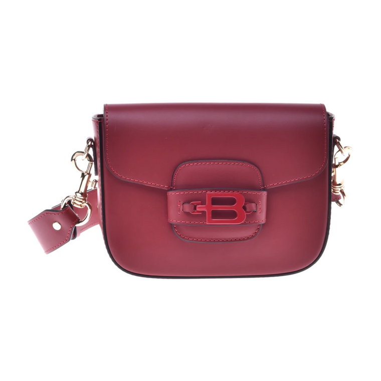 Red calfLeather shoulder bag Baldinini