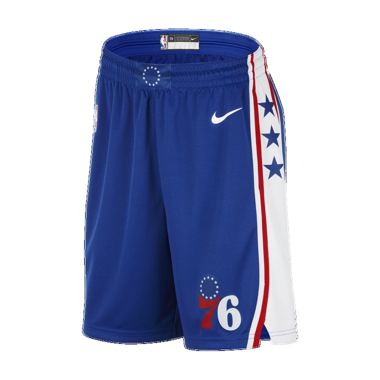 Spodenki męskie Nike Dri-FIT NBA Swingman Philadelphia 76ers Icon Edition - Niebieski