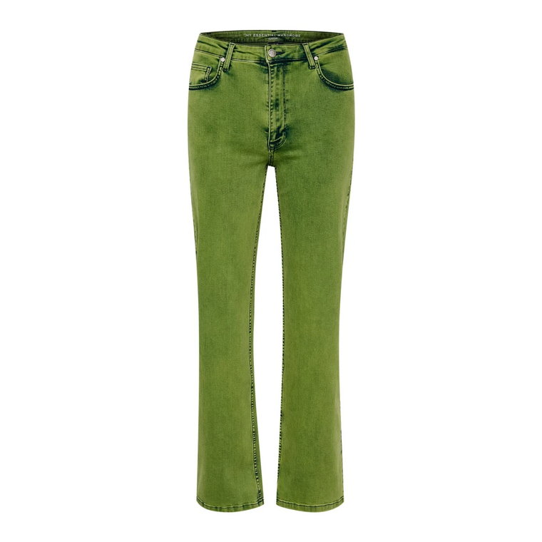 Wysokie szerokie spodnie Y w Kelp Forest Green Wash My Essential Wardrobe