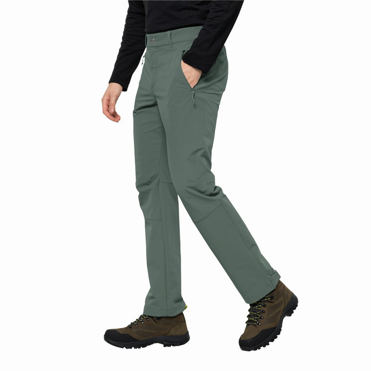 Męskie spodnie softshellowe Jack Wolfskin ACTIVATE XT PANTS M hedge green - 46
