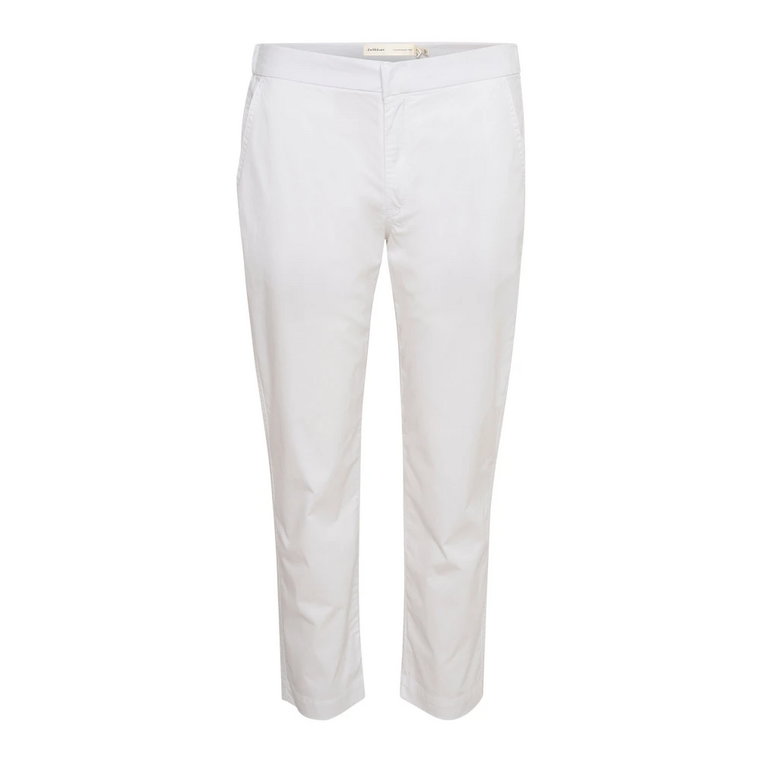 Białe spodnie z elastycznym pasem InWear