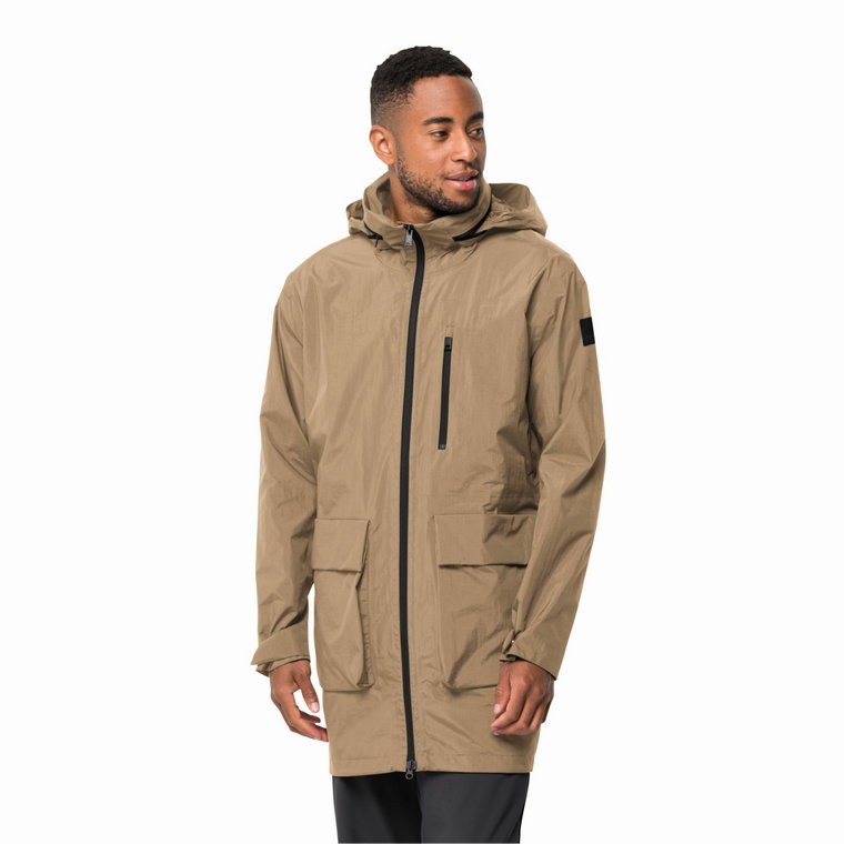 Męska parka jack Wolfskin NORDEN PORT PARKA M sand storm - M