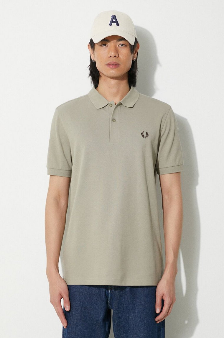 Fred Perry polo bawełniane Plain Fred Perry kolor beżowy gładki M6000.U84