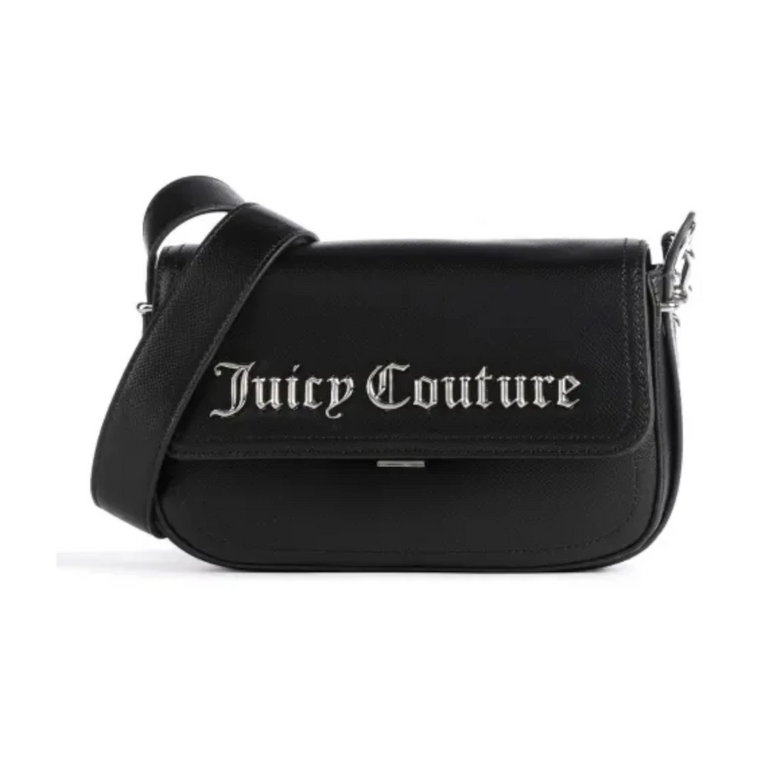 Czarna torba na ramię z logo na przodzie Juicy Couture