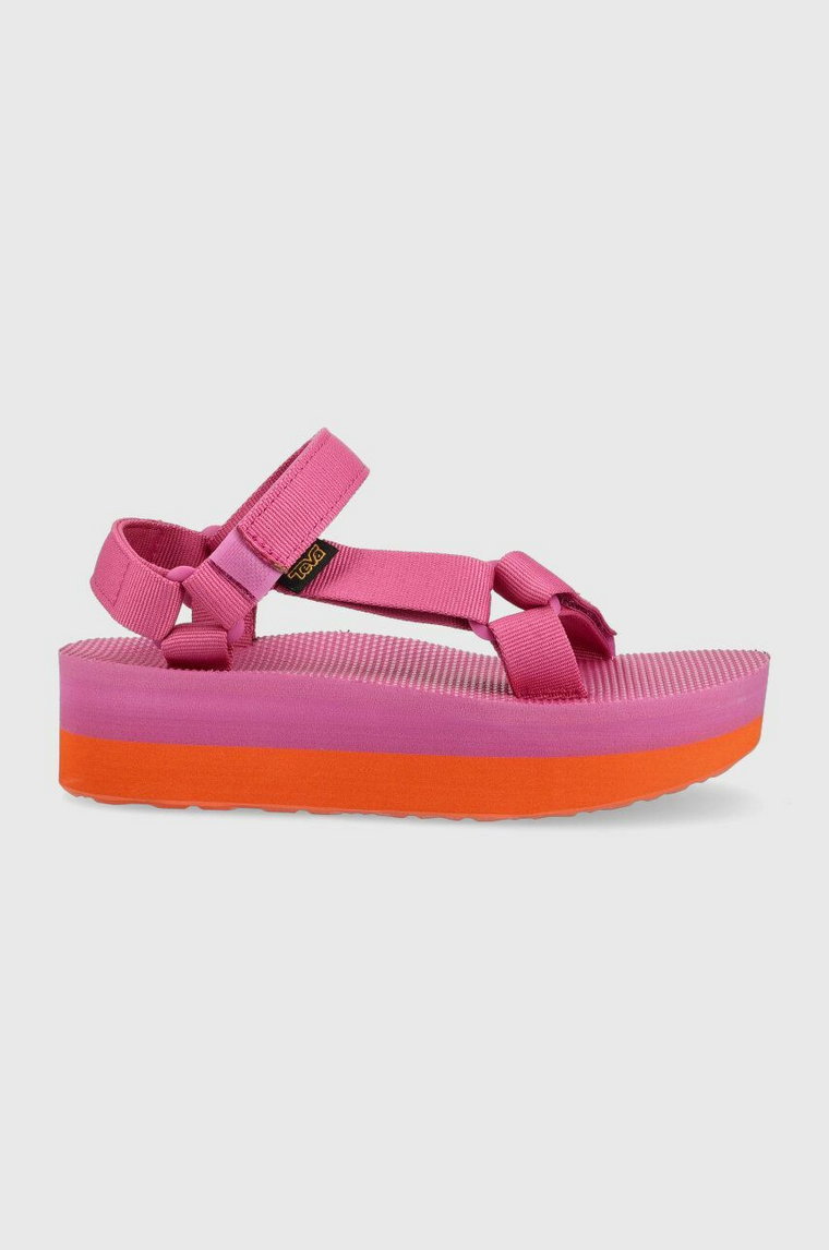 Teva sandały Flatform Universal damskie kolor różowy na platformie 1008844