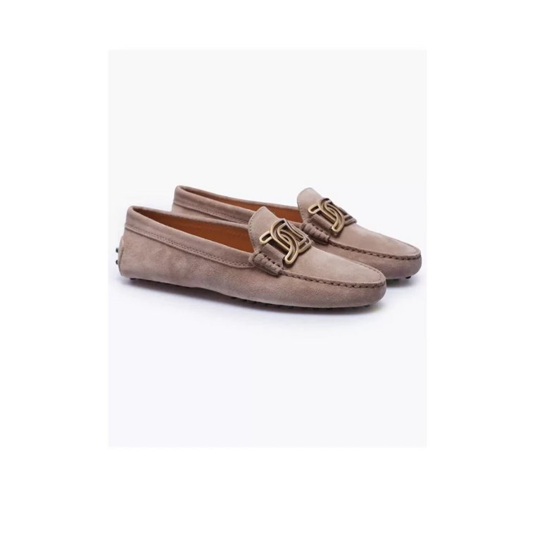 Beige Suede Gommino Loafers Tod's