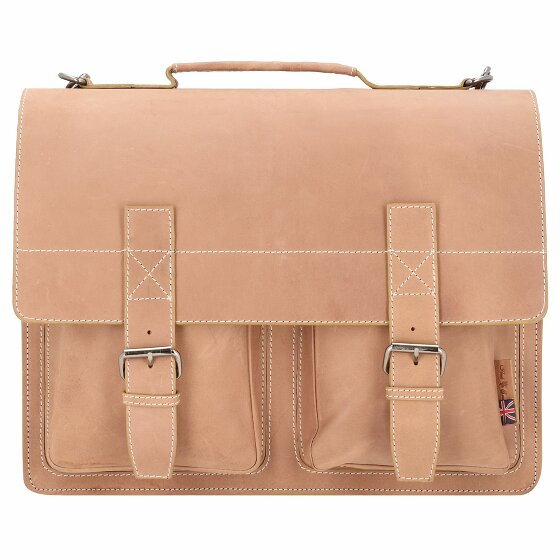 Pride and Soul Earl Briefcase Leather 42 cm Przegroda na laptopa hellbraun