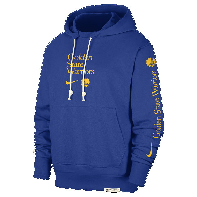 Męska bluza z kapturem Nike Dri-FIT NBA Golden State Warriors Standard Issue Courtside - Niebieski