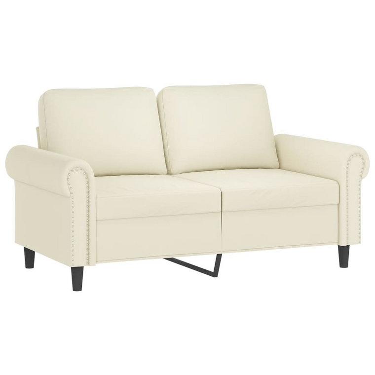 Sofa aksamit kremowa 2-osobowa 152x77x80 cm