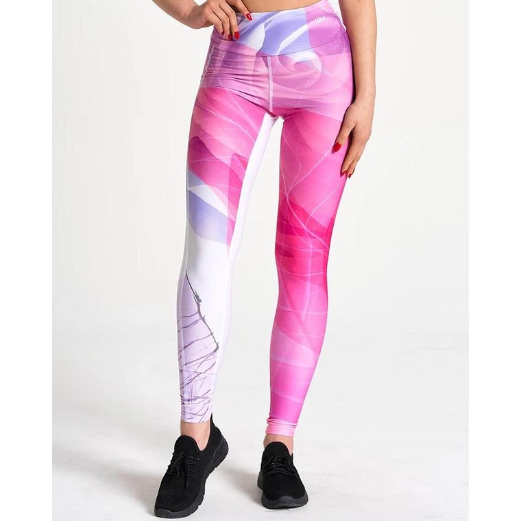 Legginsy sportowe damskie z wysokim stanem z kieszenią Rose Lavender