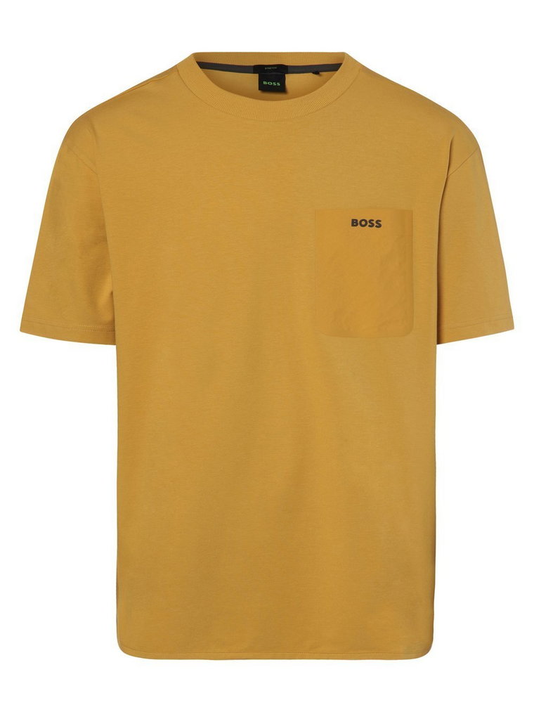 BOSS Green - T-shirt męski  Tee 6, żółty