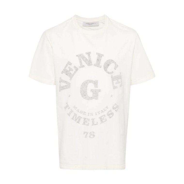 Koszulka z nadrukiem Venice Logo Golden Goose
