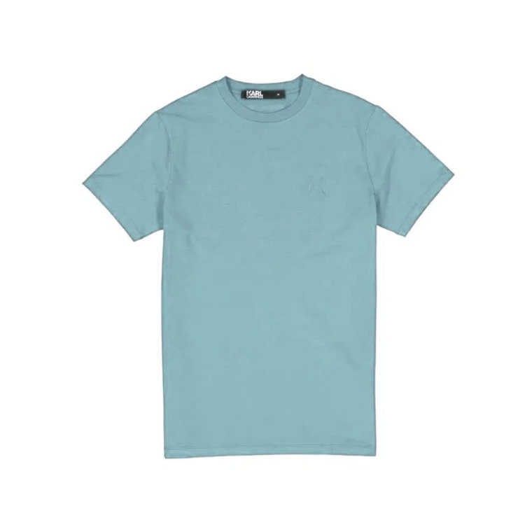 Jasnoniebieski Regular Fit Bawełniany T-shirt Karl Lagerfeld