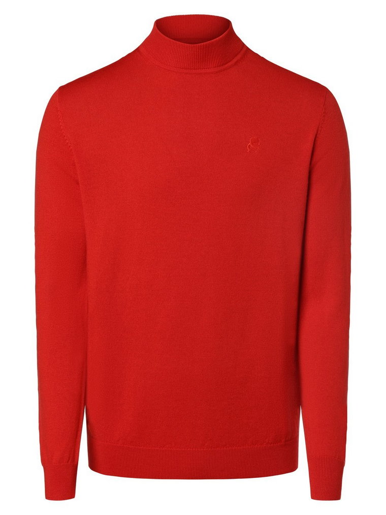 KARL LAGERFELD - Damski sweter z wełny merino, czerwony
