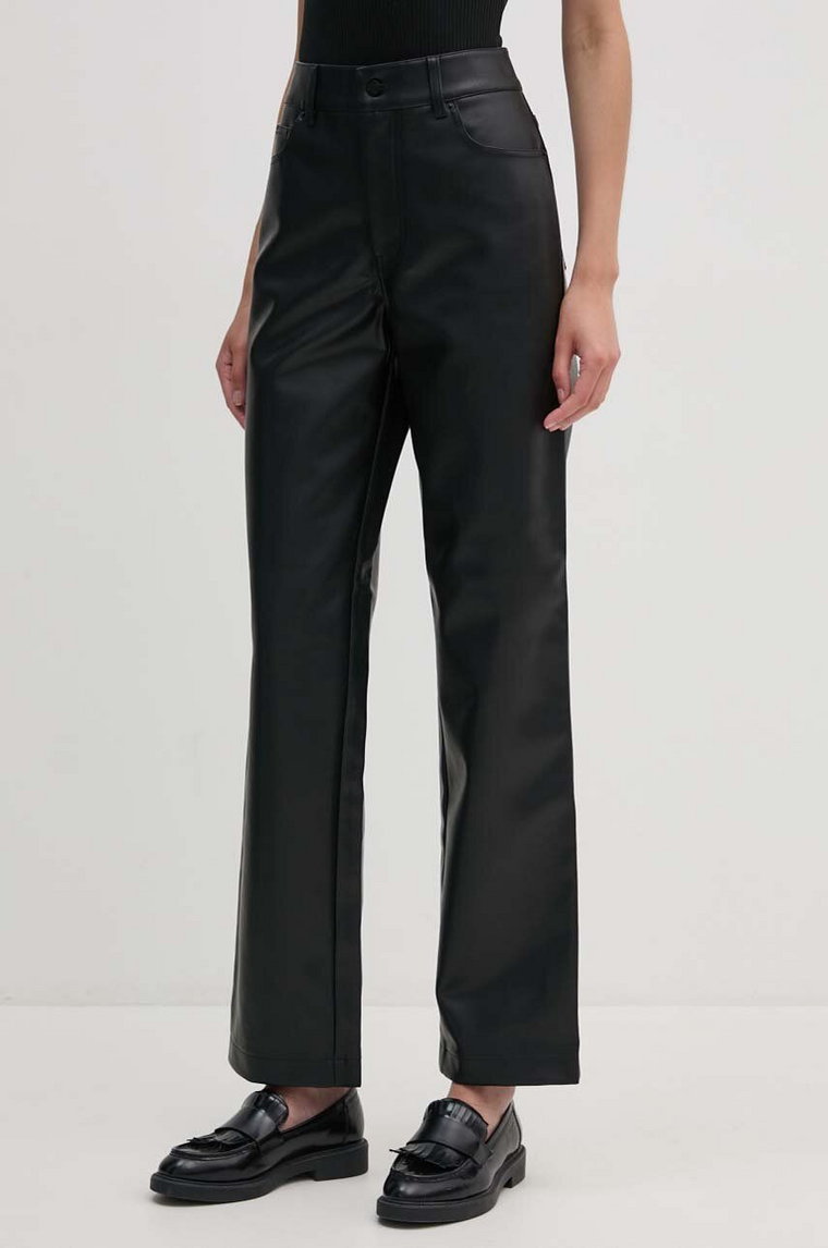Calvin Klein Jeans spodnie damskie kolor czarny szerokie high waist J20J223548