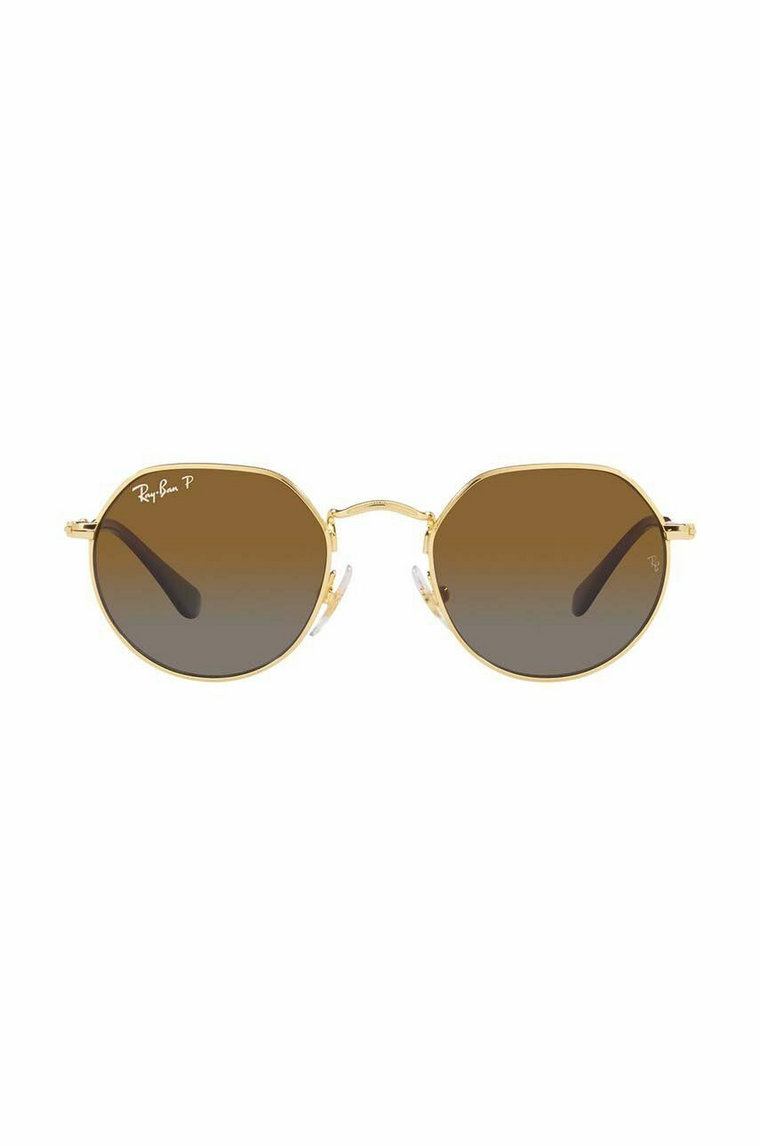 Ray-Ban okulary przeciwsłoneczne dziecięce JUNIOR JACK kolor brązowy 0RJ9565S