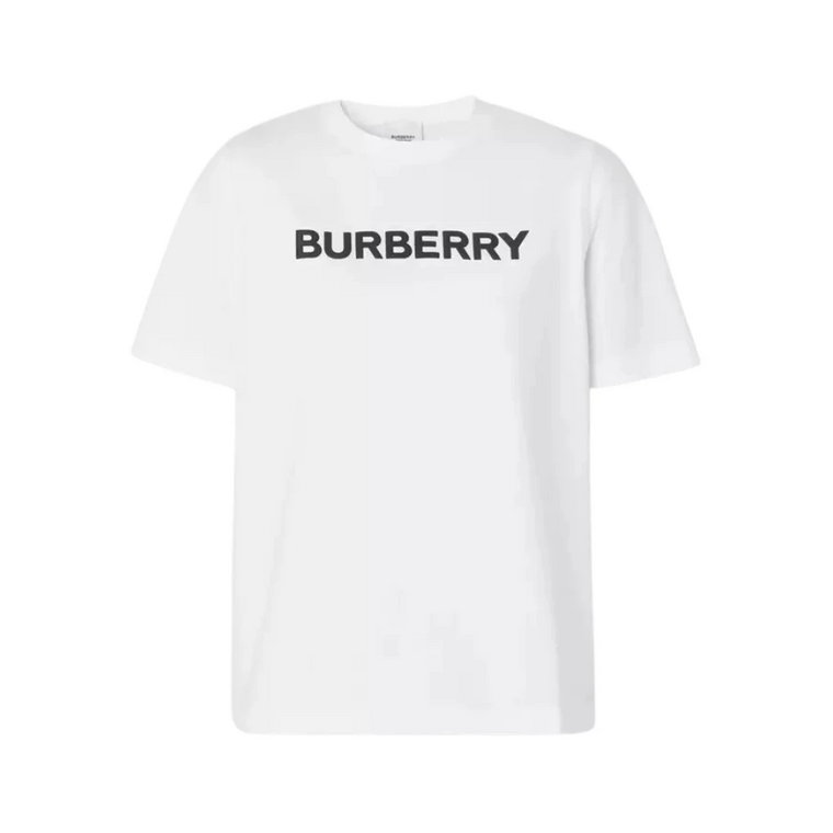 Damski T-Shirt z Logo w Kolorze Białym Burberry