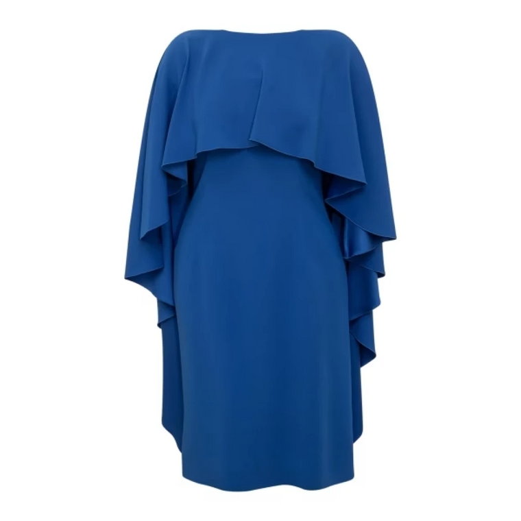 Elegancka Sukienka w Kolorze Elektrycznej Niebieskości Alberta Ferretti