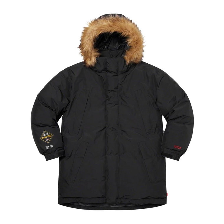 Limitowana edycja Puchowa Parka Gore-Tex Czarna Supreme