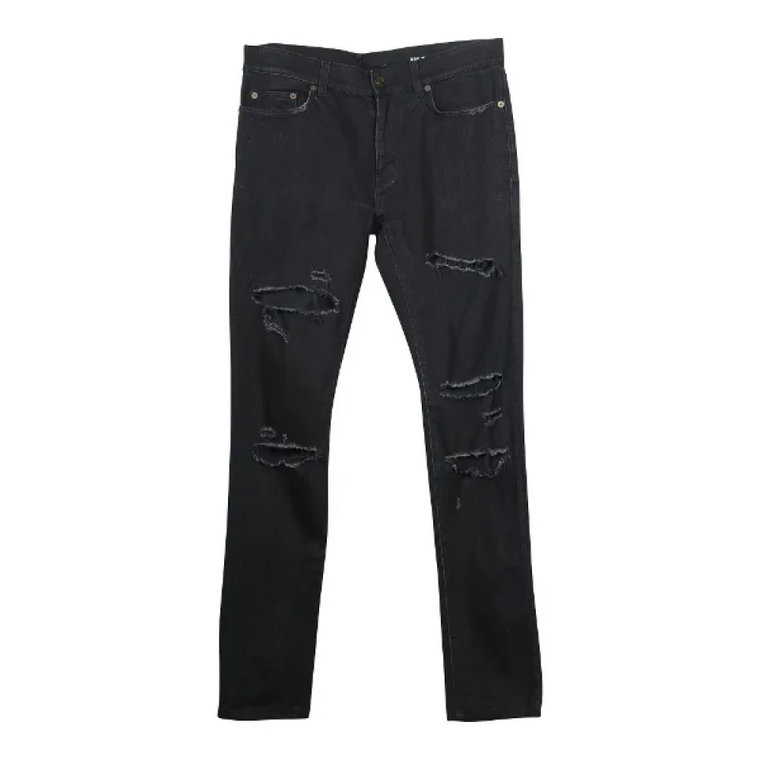 Pre-owned Cotton jeans Yves Saint Laurent Vintage
