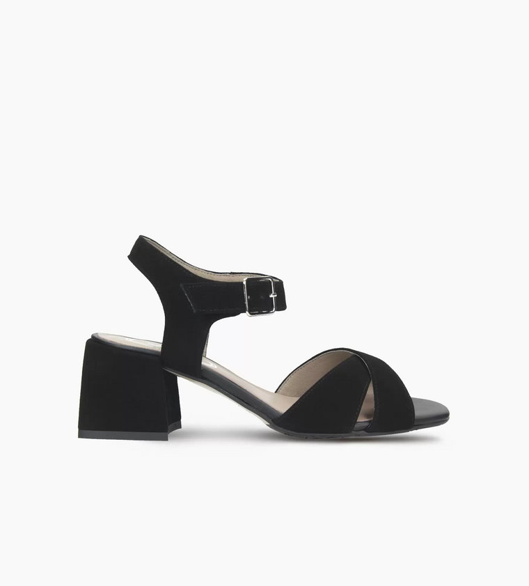 Czarne sandały damskie : Rozmiar - 36
