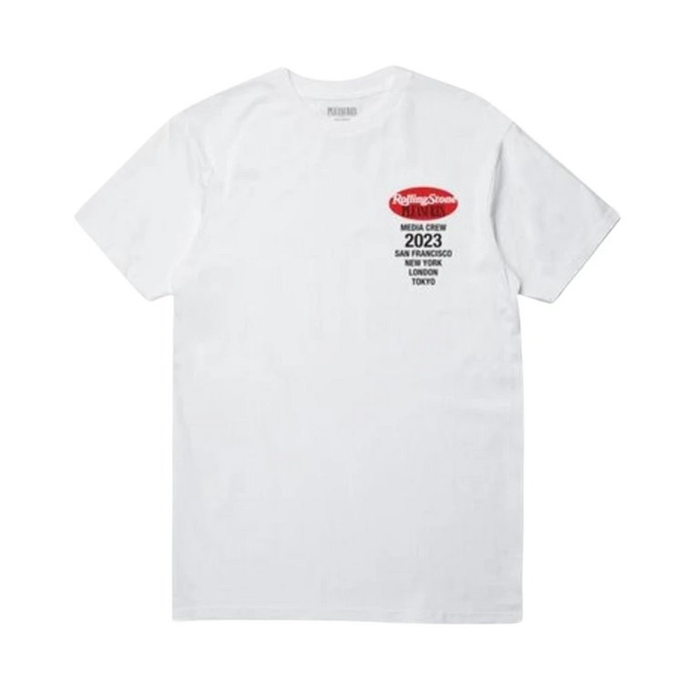 Biała bawełniana koszulka Rolling Stone Pleasures