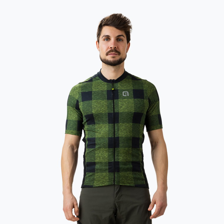 Koszulka rowerowa męska Alé Maglia MC Scottish green