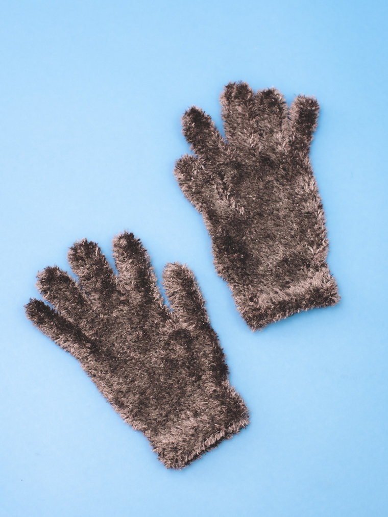 Zimowe rękawiczki damskie Shelovet brązowe