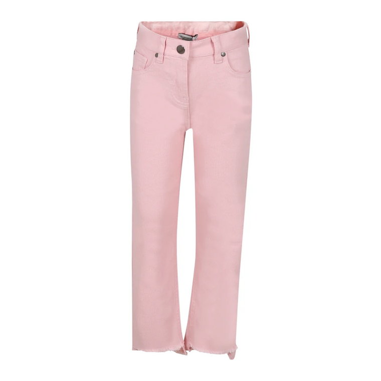Różowe Jeansy z Frędzlami Stella McCartney