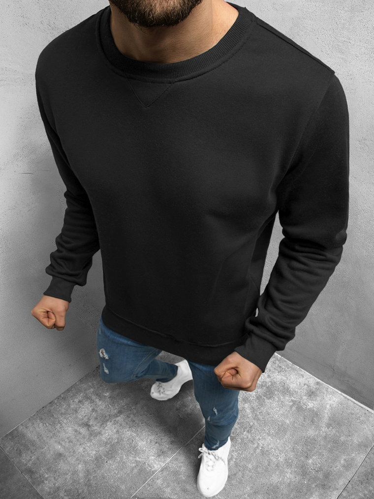 Bluza męska crewneck czarna OZONEE JS/2003Z