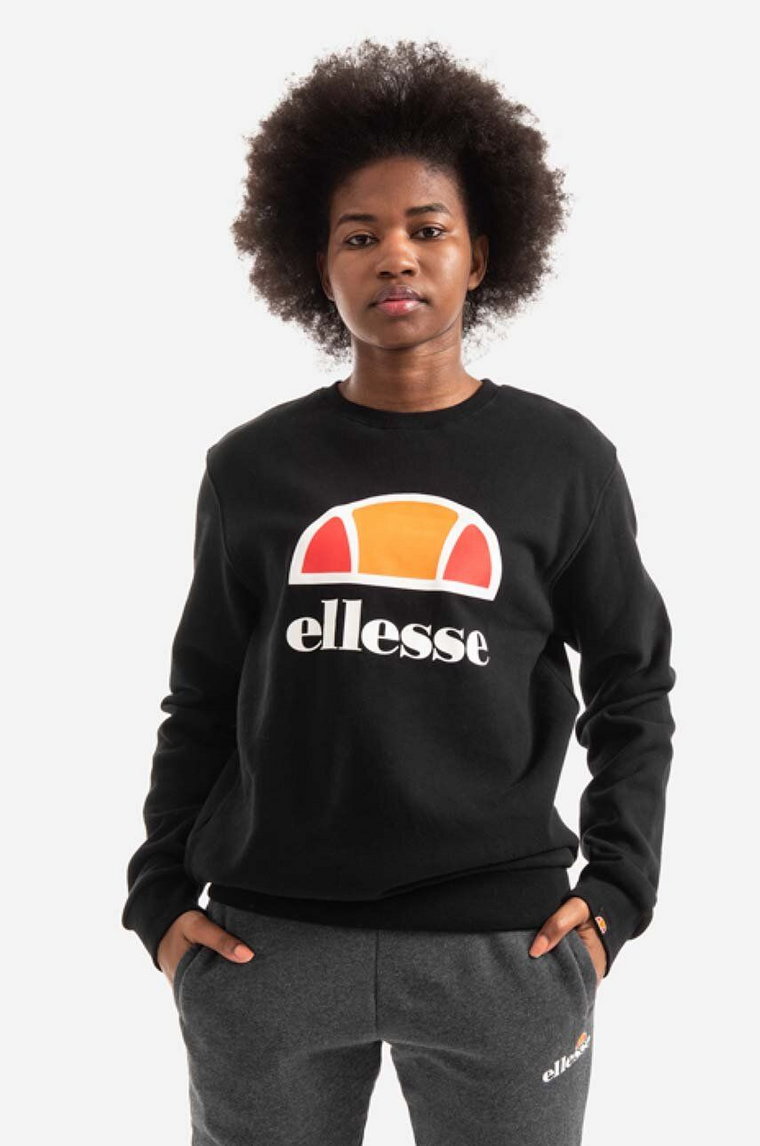 Ellesse bluza damska kolor czarny z nadrukiem SRK12902-BLACK