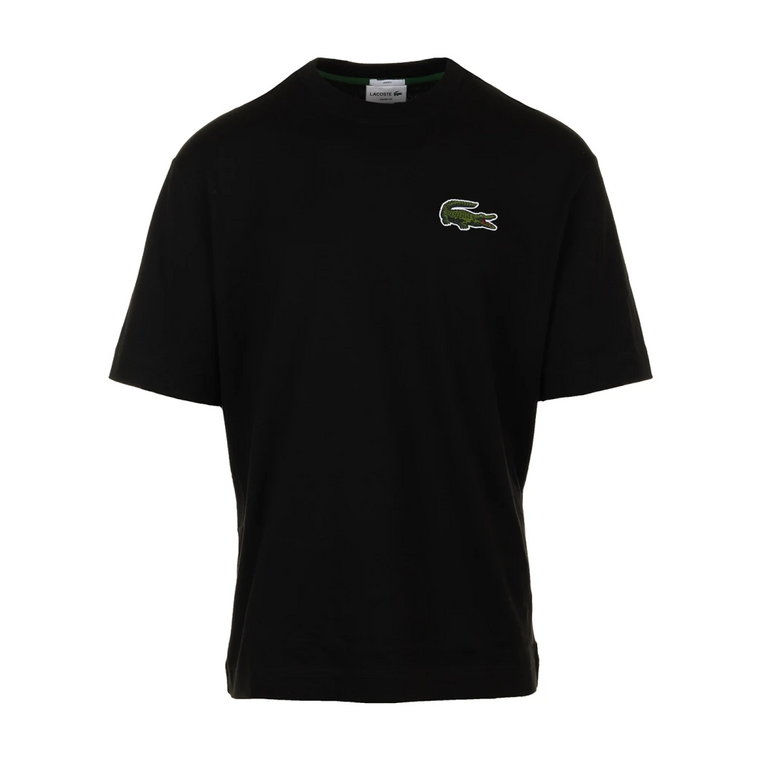 Klasyczny Czarny T-shirt dla Mężczyzn Lacoste