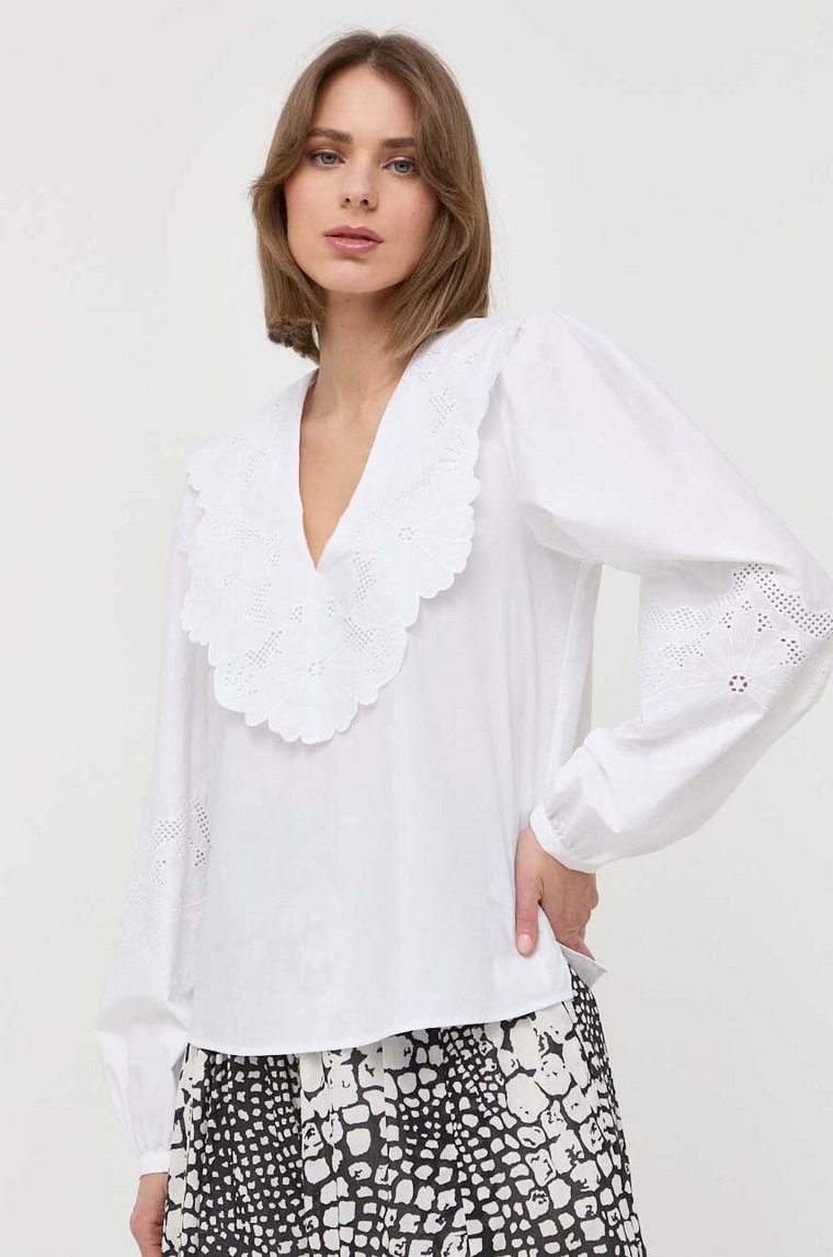 Twinset bluzka bawełniana damska kolor biały