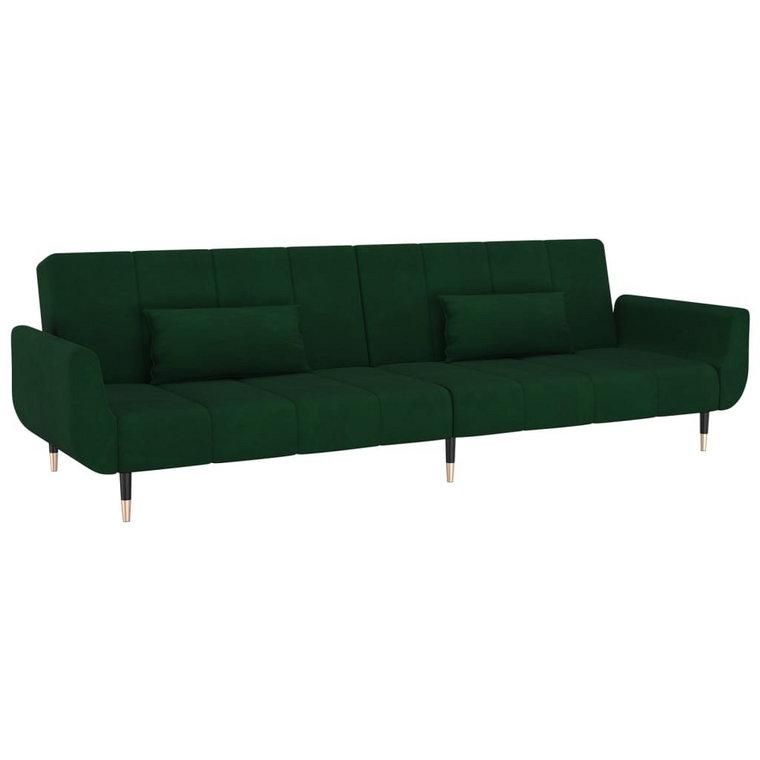 Sofa rozkładana 220x84,5x69 cm, ciemnozielona