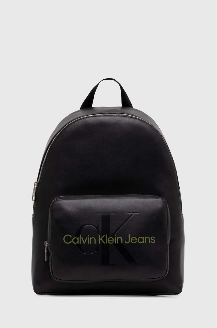 Calvin Klein Jeans plecak damski kolor czarny duży gładki
