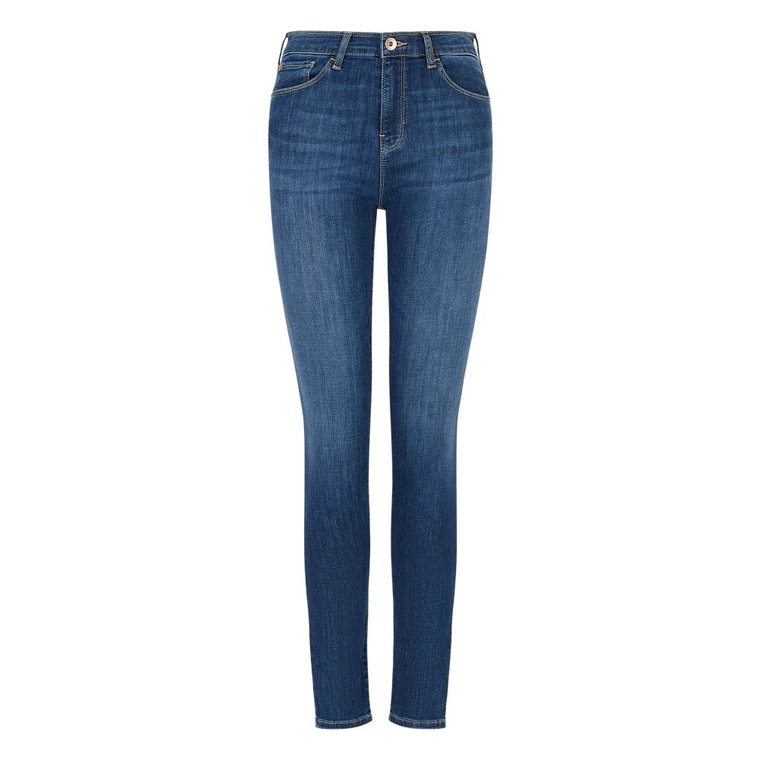 Nowoczesny styl Skinny Fit Jeans z Logo Sygnatury Emporio Armani