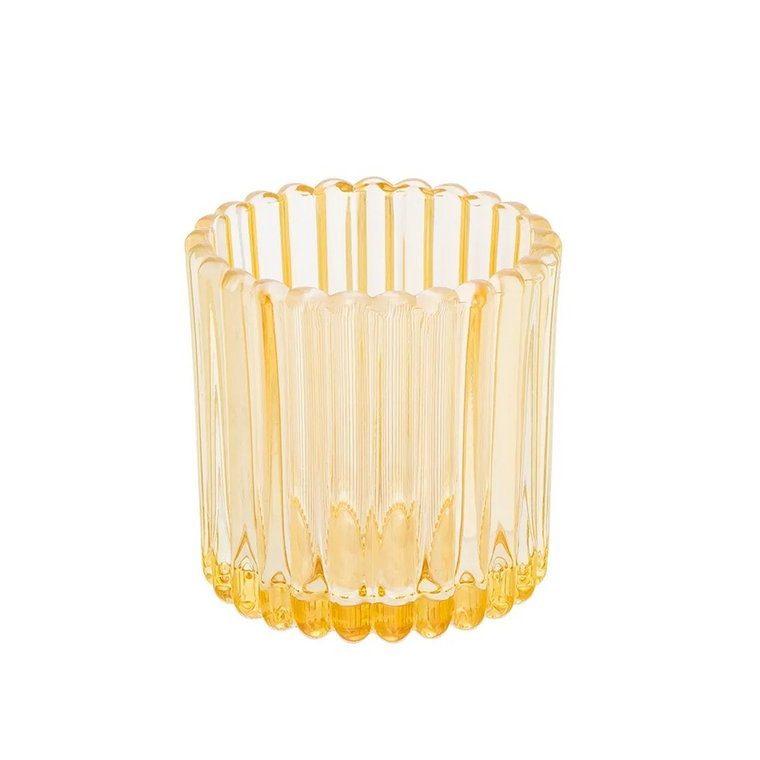Altom Szklany świecznik na świeczkę Tealight, śr. 7,5 cm, żółty