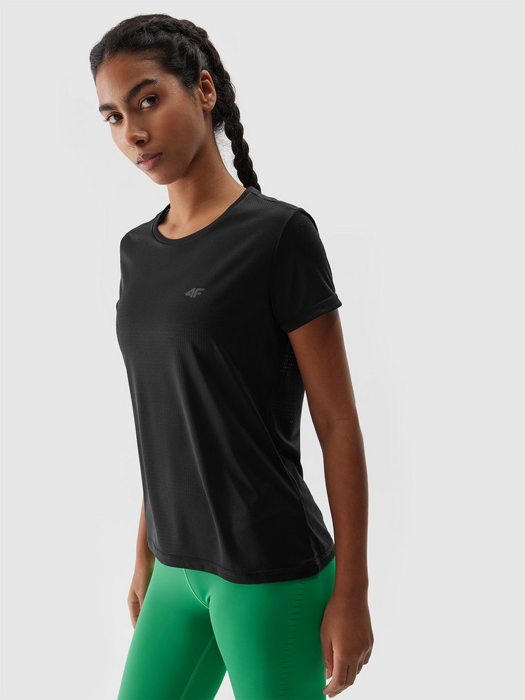 Koszulka do biegania szybkoschnąca damska - czarna