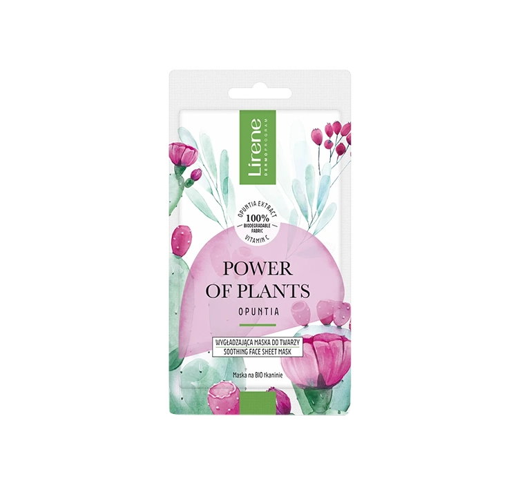 LIRENE POWER OF PLANTS OPUNCJA WYGŁADZAJĄCA MASKA DO TWARZY 17G