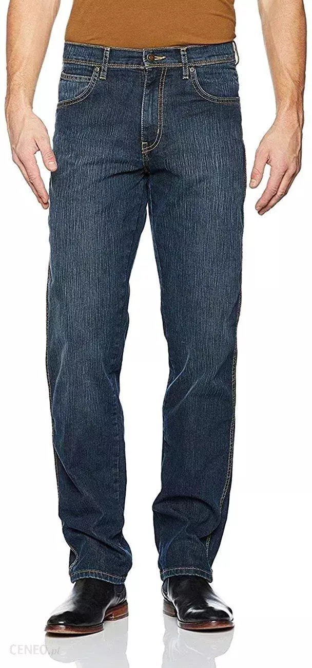 WRANGLER REGULAR FIT MĘSKIE SPODNIE JEANSOWE DARK USED W10I22H10