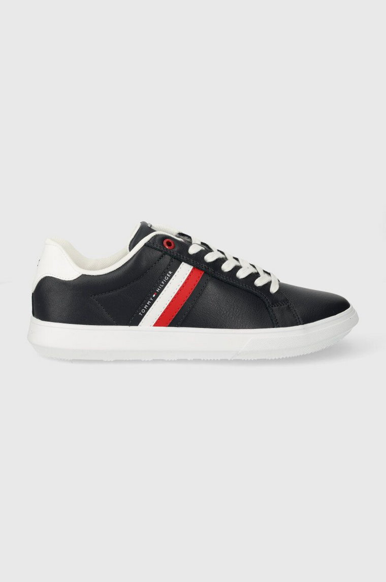 Tommy Hilfiger sneakersy skórzane ESSENTIAL LEATHER CUPSOLE kolor granatowy FM0FM04921