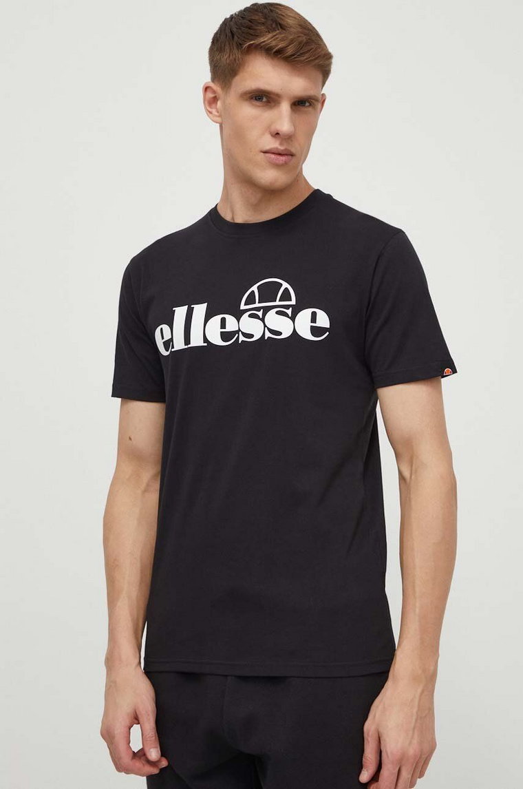 Ellesse t-shirt bawełniany Fuenti Tee męski kolor czarny z nadrukiem SHP16469