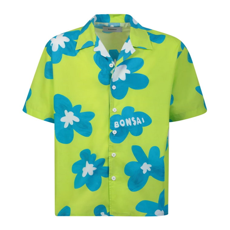 Zielona Koszula z Kwiatowym Wzorem do Kręgli Bonsai