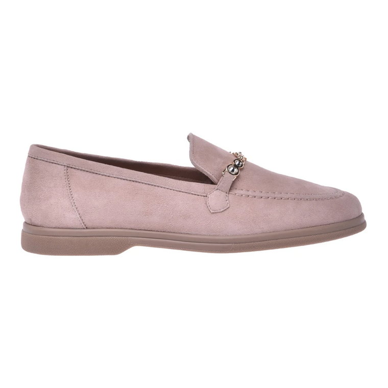 Nude suede loafers Baldinini