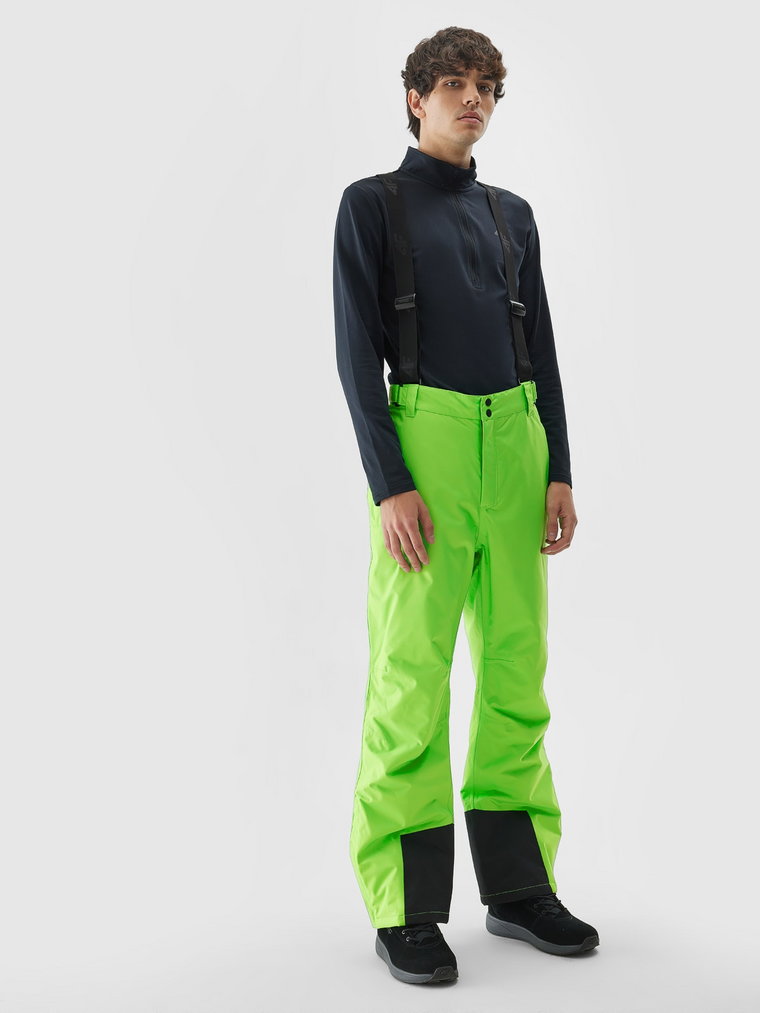 Spodnie narciarskie z szelkami membrana 5000 męskie - zielone