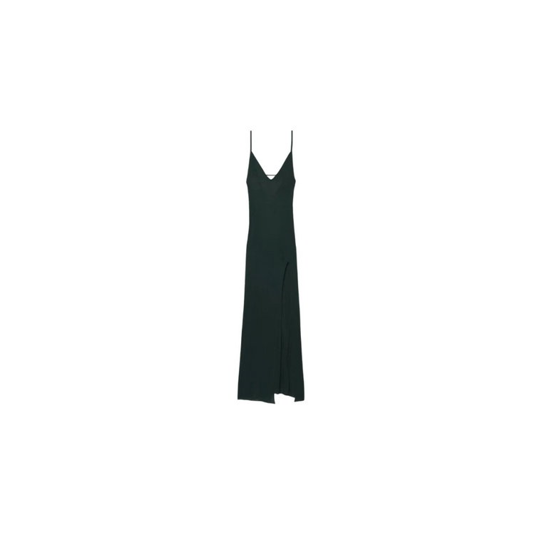 Elegancka Sukienka Midi z Długim Rękawem Ami Paris