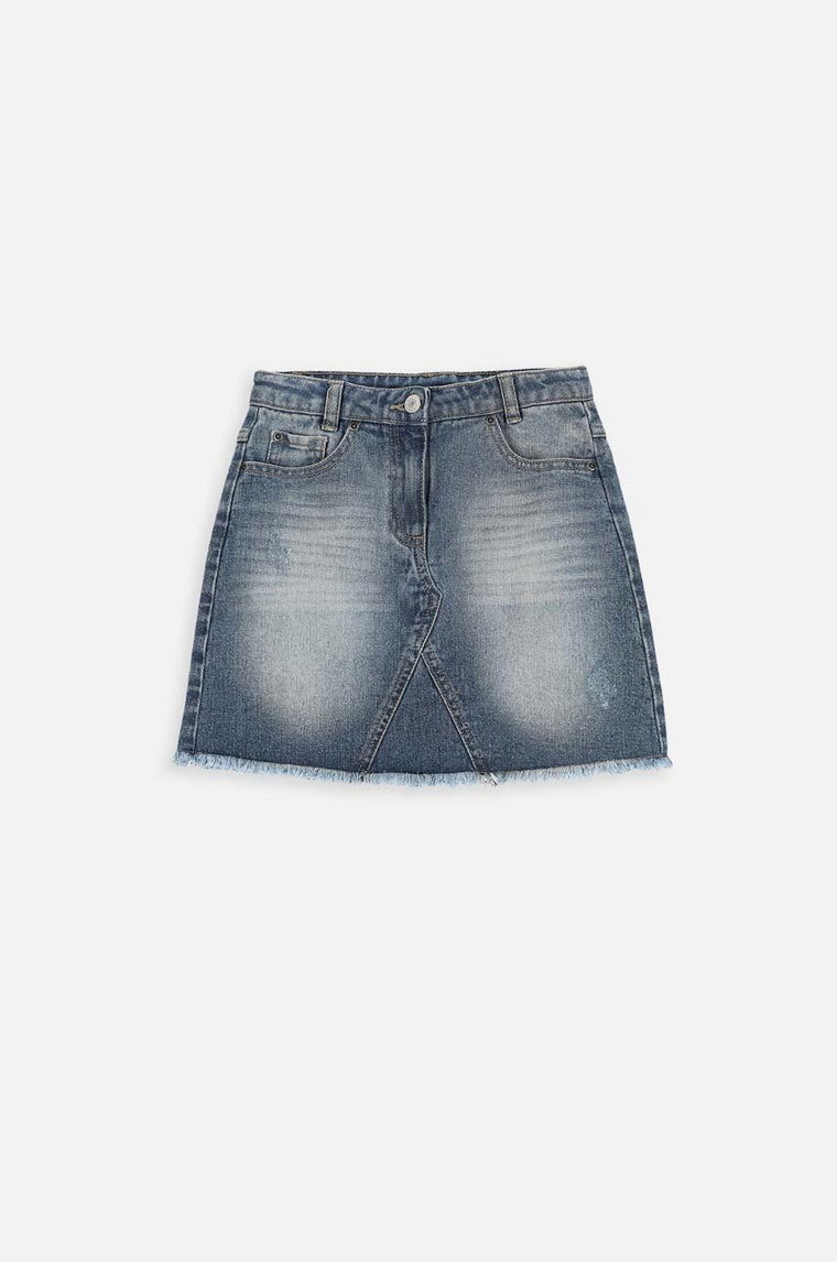 Coccodrillo spódnica jeansowa dziecięca kolor niebieski mini prosta