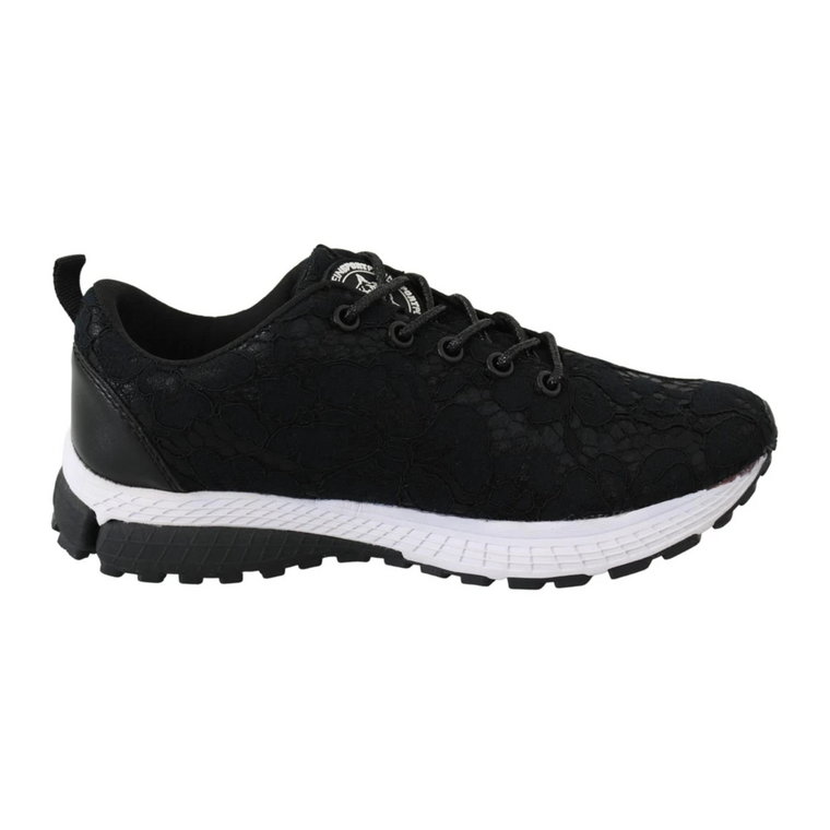 Black Polyester Runner Umi Sneakers Shoes - Plein Sport Womens Plein Sport