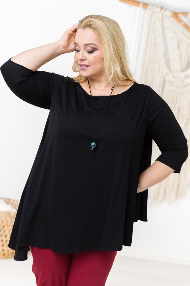 Czarna Bluzka ORUNA Plus Size